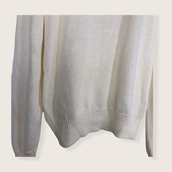 Vintage 90's Chinawear Pearl Embroidered Sweater Large - Picture 7 of 11